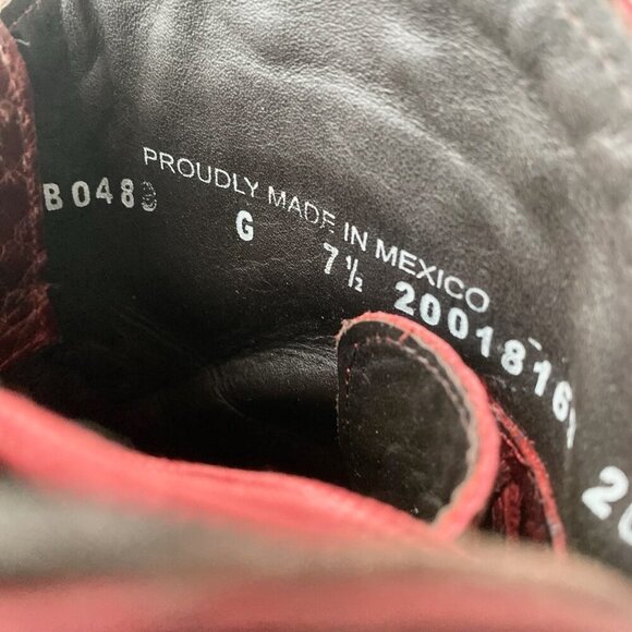 Lane SHOWDOWN Womens Cowboy Boots 7.5 Red Short Western Cowgirl Lace-up Booties - Picture 9 of 11